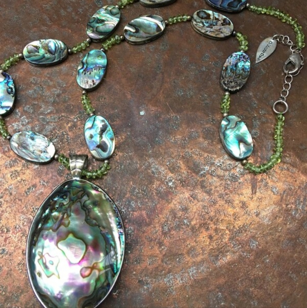 Vintage Coldwater Creek  Abalone Vintage Neckless